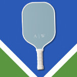 Minimalist Blue Elegant Monogram Pickleball Paddle<br><div class="desc">Create your own custom pickleball paddle featuring minimalist design and elegant personalised monogram initials</div>
