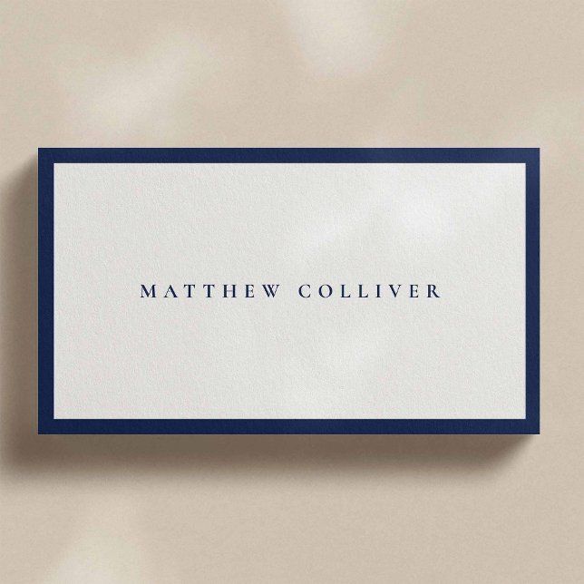 Minimalist Blue Frame Luxury Business Card (Creator Uploaded)