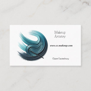 Minimalist Blue Glam Eye Shadow  Business Card