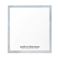 Minimalist Blue glass pearly iridescent border