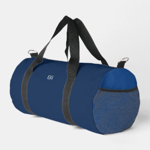 Minimalist Blue Monogram Duffle Bag