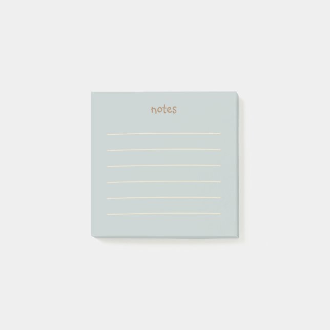 Minimalist Blue Notes with lines  (Front)