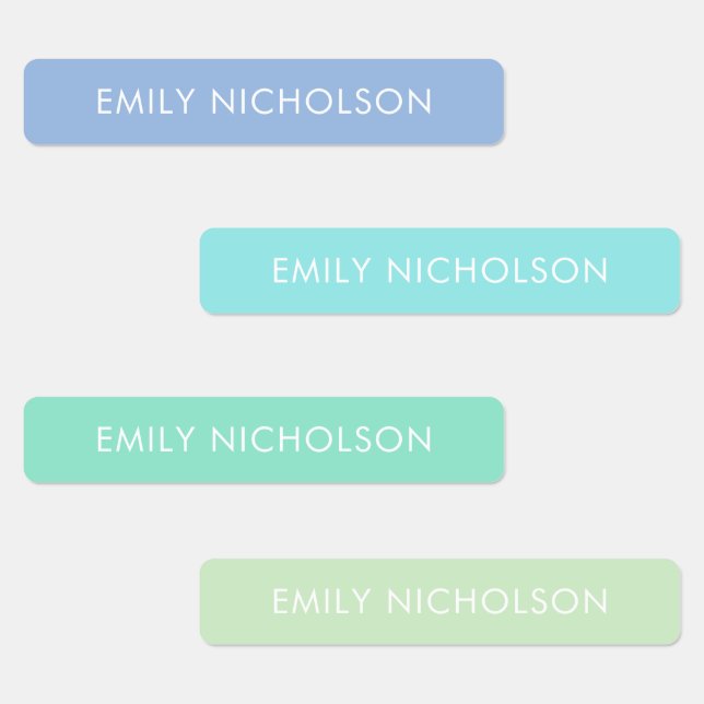 Minimalist Blue Pastel Personalised Name Tag (Group)