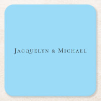 Minimalist Blue Plain Elegant Claasical Name