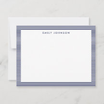 Minimalist Blue Stripes Monogram