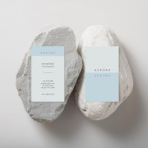 Minimalist Blue Two-Tone Business Card