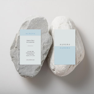 Minimalist Blue Two-Tone Business Card