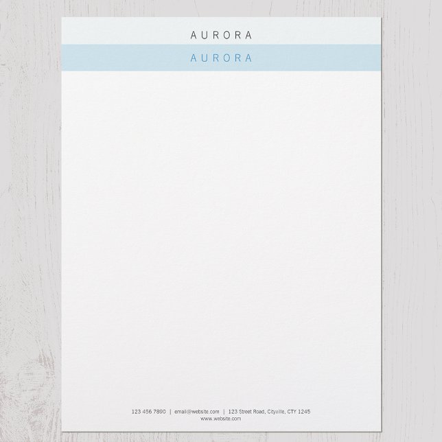 Minimalist Blue Two-Tone Custom Letterhead (Creator Uploaded)