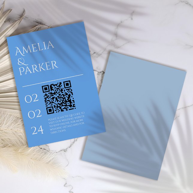 Minimalist Blue Wedding Enclosure Card (Creator Uploaded)