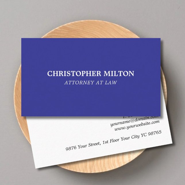 Minimalist Blue White Consultant Business Card (Creator Uploaded)