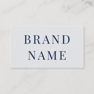 Minimalist Blue & White Custom Business Card
