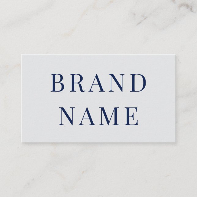 Minimalist Blue & White Custom Business Card (Front)