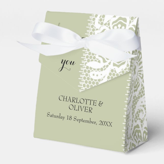 Minimalist Blush Floral Custom Wedding Favour Boxe Box (Front Side)