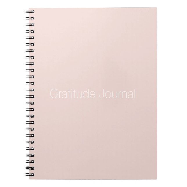 Minimalist blush pink custom gratitude journal (Front)