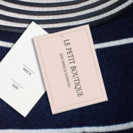 Minimalist Blush Pink Fashion Hanging Price Tag