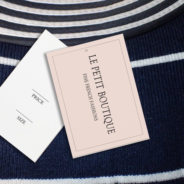 Minimalist Blush Pink Fashion Hanging Price Tag (Creator Uploaded)