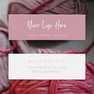 Minimalist Blush Pink Logo Brand Hang Tag Mini