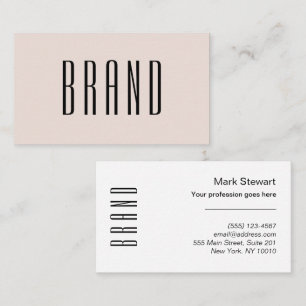 Minimalist Blush Pink modern EMPIRE font Business Card