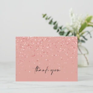 Minimalist Blush Pink Modern Stylish Thank You Card