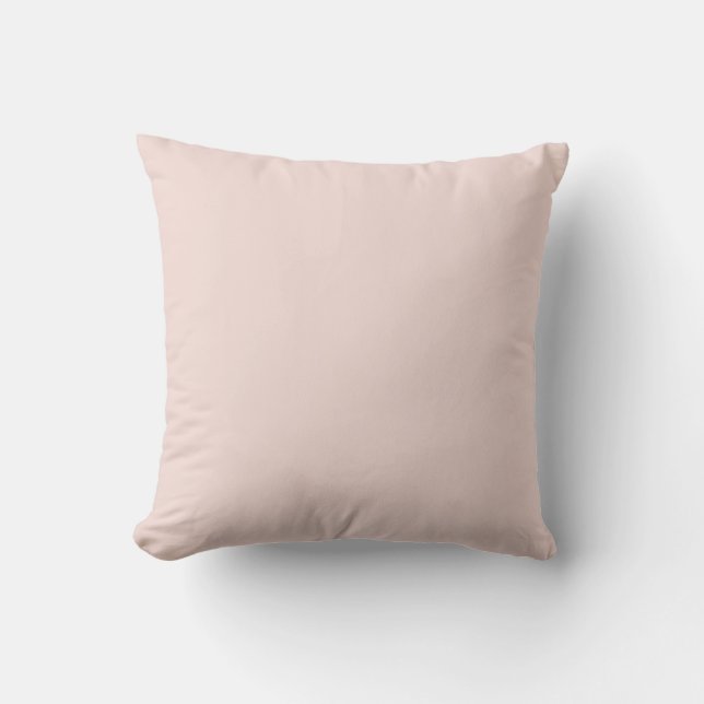 Minimalist blush pink solid plain elegant chic cushion (Front)