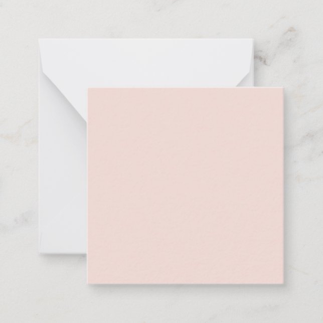 Minimalist blush pink solid plain elegant girly card (Front)