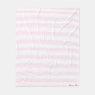 Minimalist Blush Pink Stripes Cozy Throw Blanket