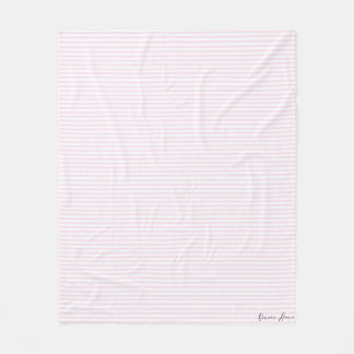 Minimalist Blush Pink Stripes Cozy Throw Blanket
