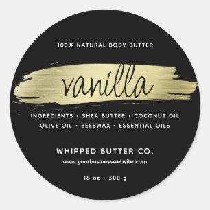 Minimalist Body Butter Small Business Gold Classic Round Sticker