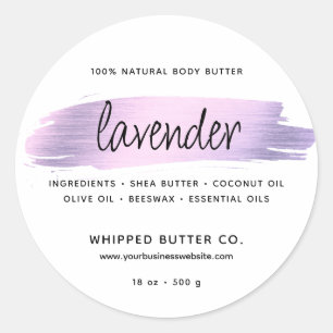 Minimalist Body Butter Small Business Lavender Classic Round Sticker