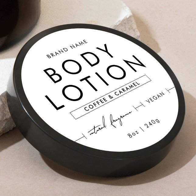 Minimalist Body Lotion Scrub Cosmetic Jar Label (Creator Uploaded)