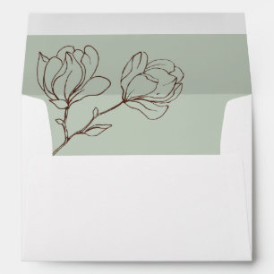 Minimalist Bohemian Wedding Sage Envelope