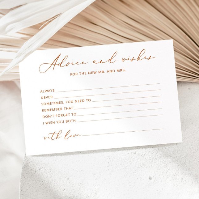Minimalist boho advice and wishes bridal shower (Creator Uploaded)
