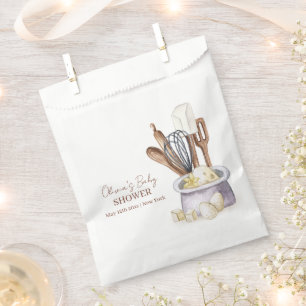 Minimalist Boho Bakery Chef Baby Shower Favour Bags