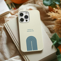 Minimalist Boho Blue Arch Line