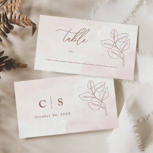 Minimalist Boho Botanical Terracotta Wedding  Place Card