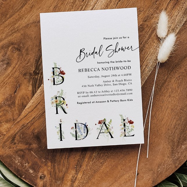 Minimalist Boho Bridal Shower Invitation (Creator Uploaded)