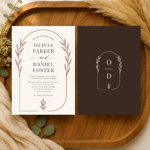 Minimalist Boho Chic Arch Wedding Invitation