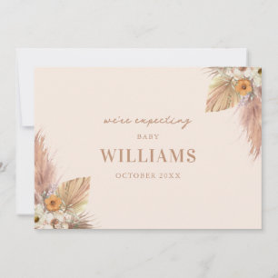 Minimalist Boho Chic Pregnancy Announcement