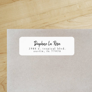 Minimalist Boho Chic Simple Return Address Label