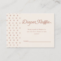 Minimalist Boho Diaper Raffle | Terra Cotta