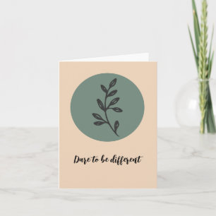Minimalist Boho Floral Blank Card Simple 