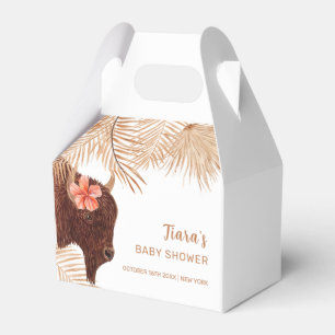 Minimalist Boho Floral Holy Cow Girl Baby Shower Favour Box