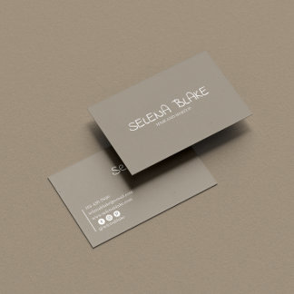 Minimalist Boho grey – Elegant & Aesthetic Chic Business Card