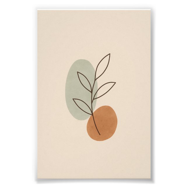 Minimalist Boho Leaf Poster (Front)
