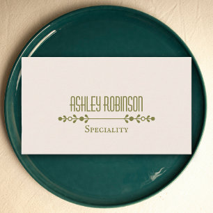 Minimalist boho leaves frame pastel earthy QR code Business Card