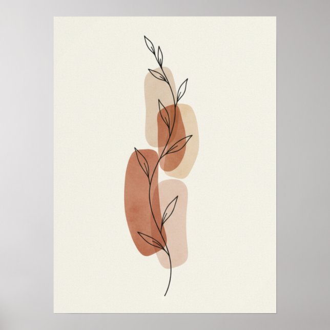 Minimalist Boho Line Drawing  Poster (Front)