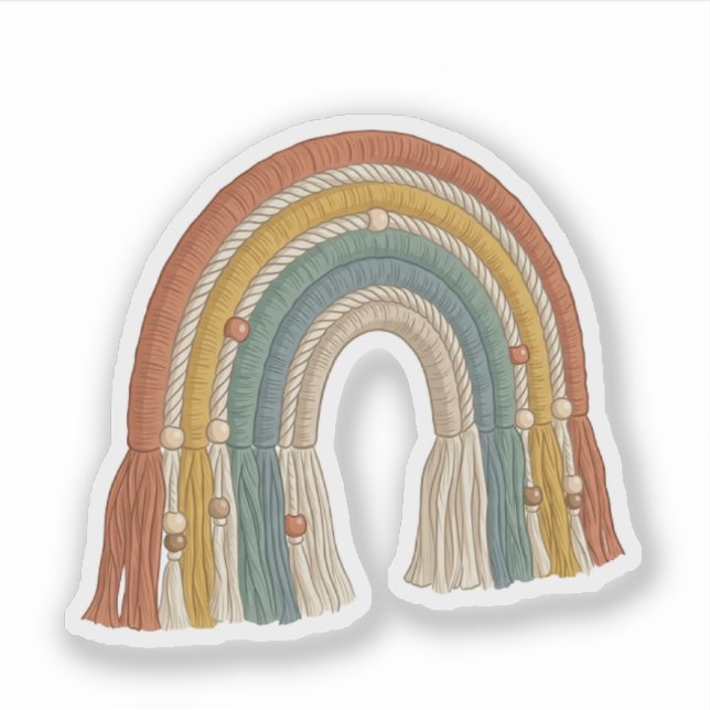 Minimalist Boho Macramé Rainbow (Front)