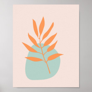Minimalist Boho Pastel Floral Abstract Art Poster