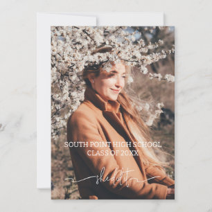 Minimalist Boho Photo Graduation Party Invitation