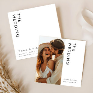 Minimalist Boho Photo Wedding Invite